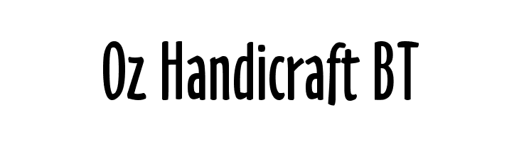 Oz Handicraft BT Font