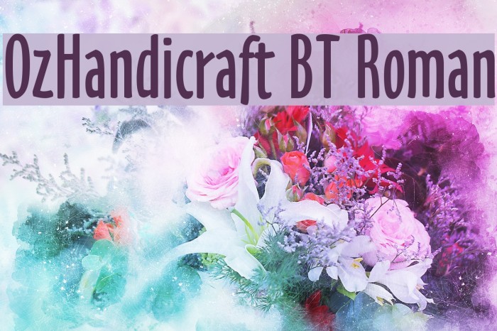 OzHandicraft BT Roman Schriftart examples