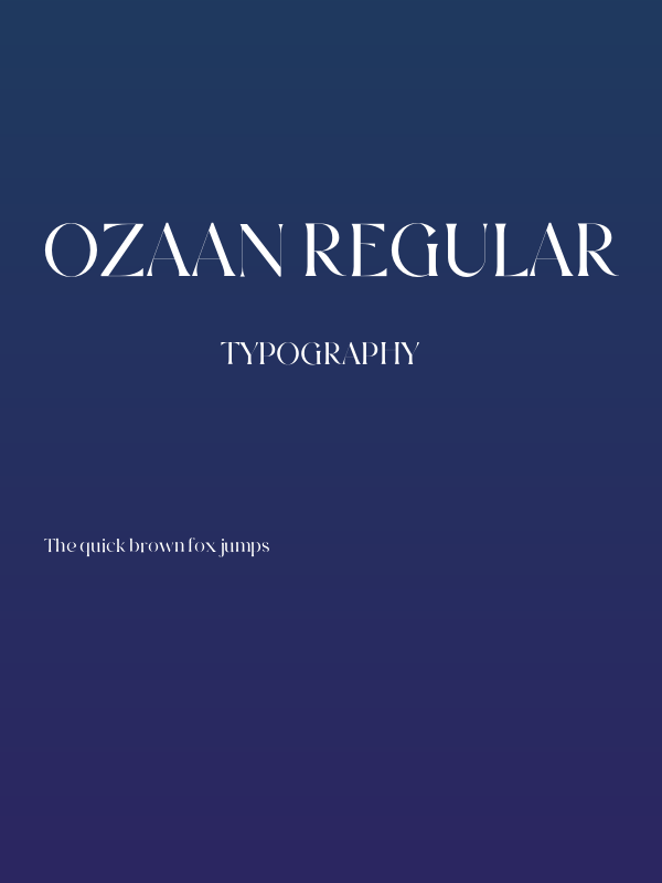 Ozaan Regular Poster