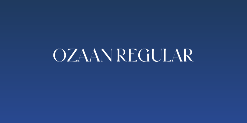 Ozaan Regular Social Header