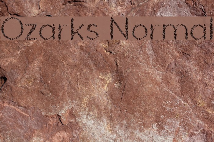 Ozarks Normal Font examples
