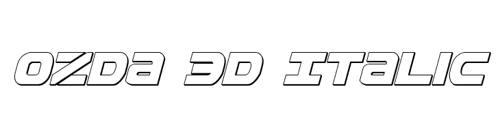 Ozda 3D Italic  les polices de caractères gratuit tlcharger