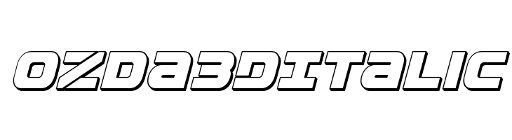 Ozda 3D Italic  免费字体下载