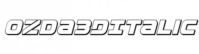 Ozda 3D Italic  Fuentes Gratis Descargar