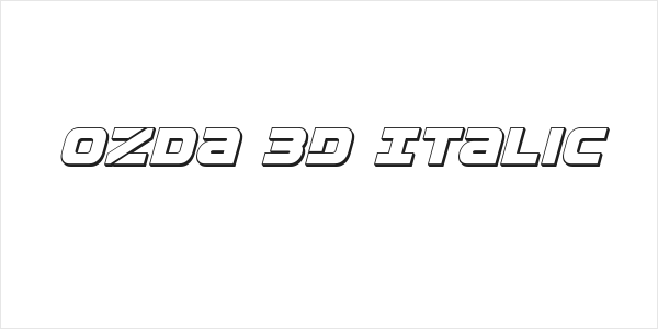 Ozda 3D Italic Logo
