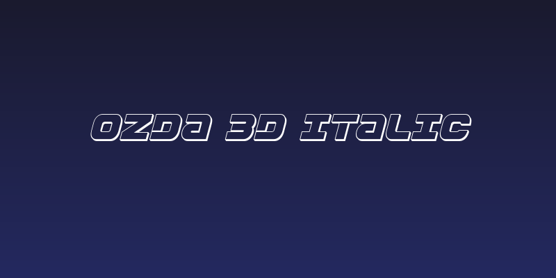 Ozda 3D Italic Social Header