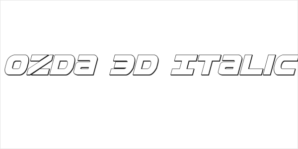 Ozda 3D Italic Logo