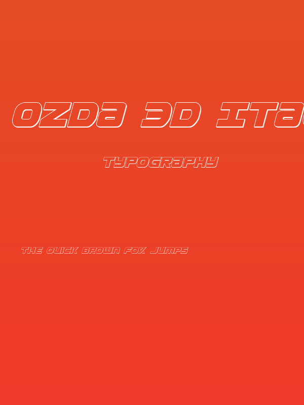 Ozda 3D Italic Poster
