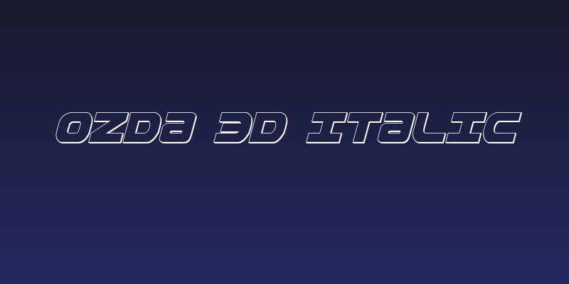 Ozda 3D Italic Social Header