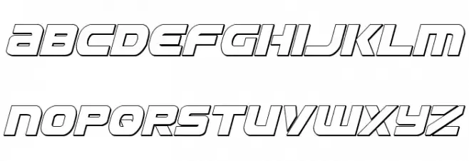 Ozda 3D Italic Fuentes MINÚSCULAS