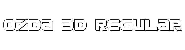 Ozda 3D Regular  Frei Schriftart Herunterladen