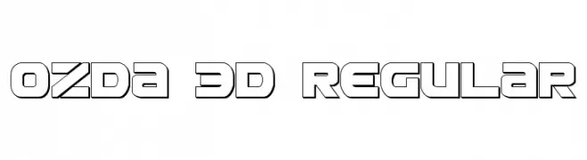Ozda 3D Regular  font caratteri gratis