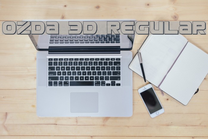 Ozda 3D Regular Font examples