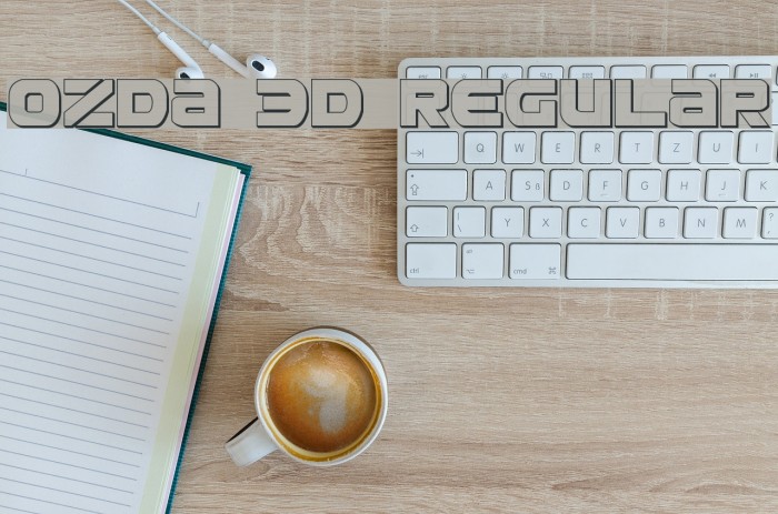 Ozda 3D Regular Font examples