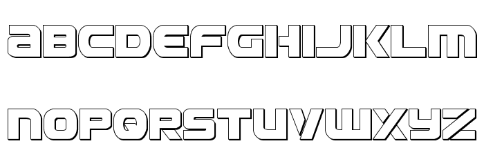 Ozda 3D Regular Font LOWERCASE