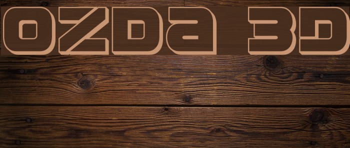 Ozda 3D Font examples