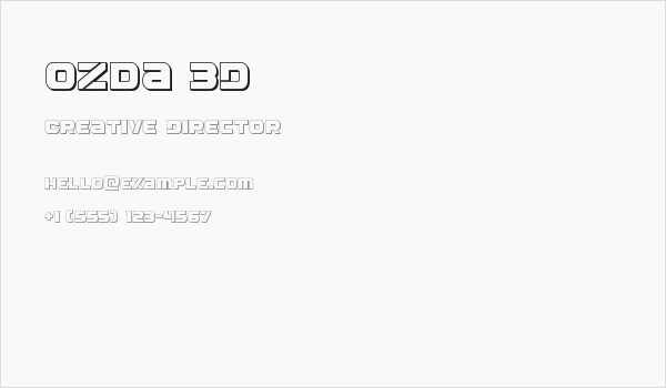 Ozda 3D Business Card