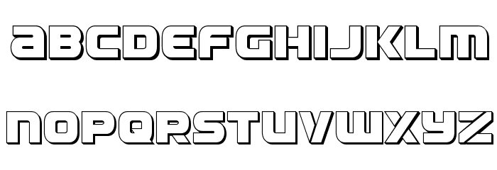 Ozda 3D Font LOWERCASE