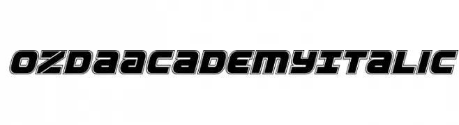 Ozda Academy Italic  Frei Schriftart Herunterladen