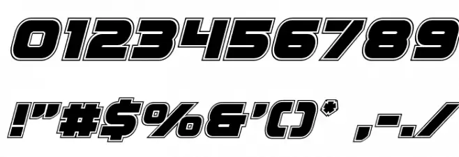 Ozda Academy Italic Font OTHER CHARS