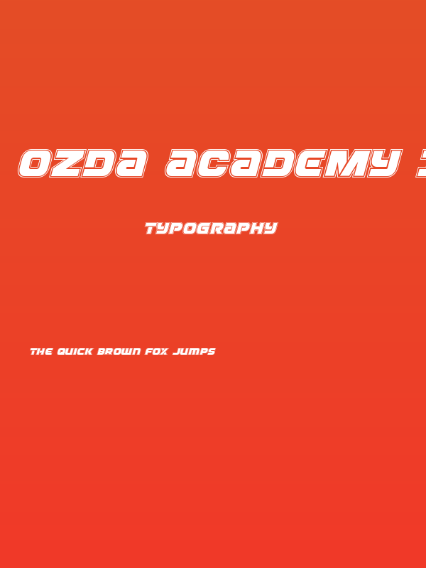 Ozda Academy Italic Poster