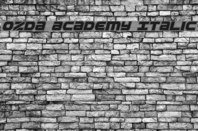 Ozda Academy Italic Schriftart examples