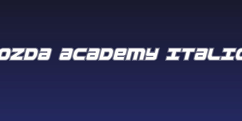 Ozda Academy Italic Social Header