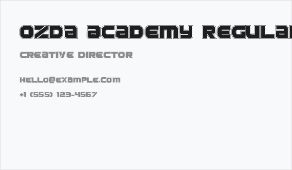 Ozda Academy Regular Business Card