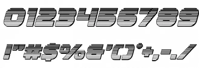 Ozda Chrome Italic Font OTHER CHARS