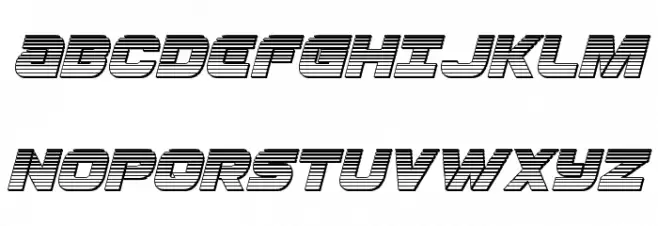 Ozda Chrome Italic Polices MAJUSCULES