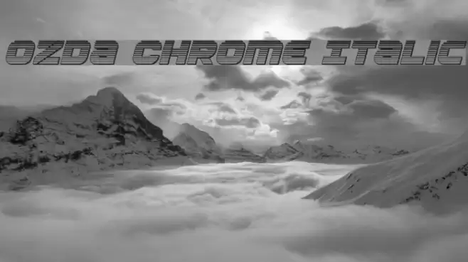 Ozda Chrome Italic Font examples
