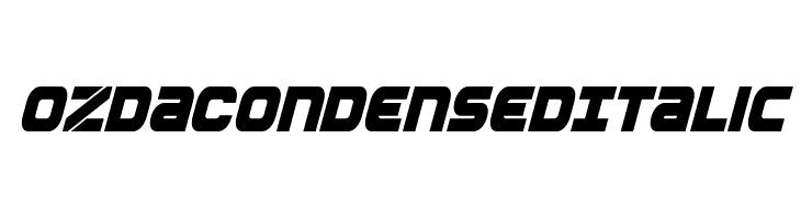 Ozda Condensed Italic 