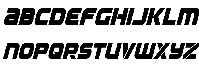 Ozda Condensed Italic Font LOWERCASE