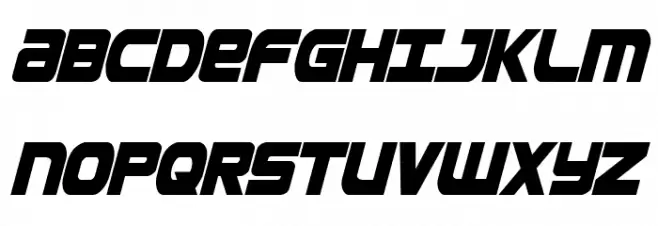 Ozda Condensed Italic फ़ॉन्ट अपरकेस