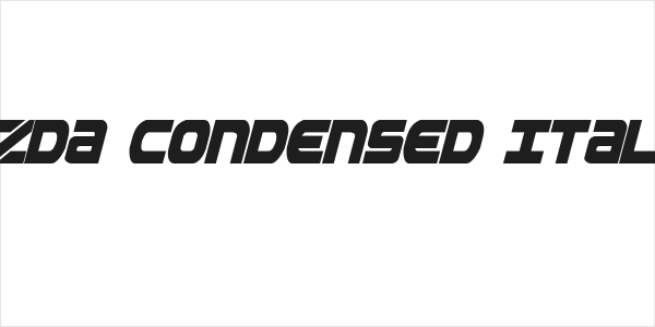 Ozda Condensed Italic Logo