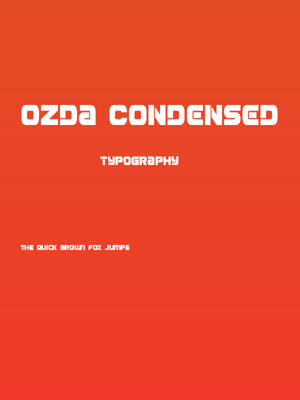 Ozda Condensed Poster