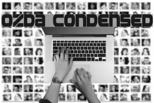 Ozda Condensed Font examples