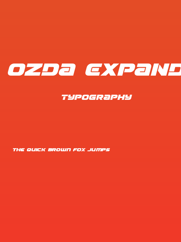 Ozda Expanded Italic Poster