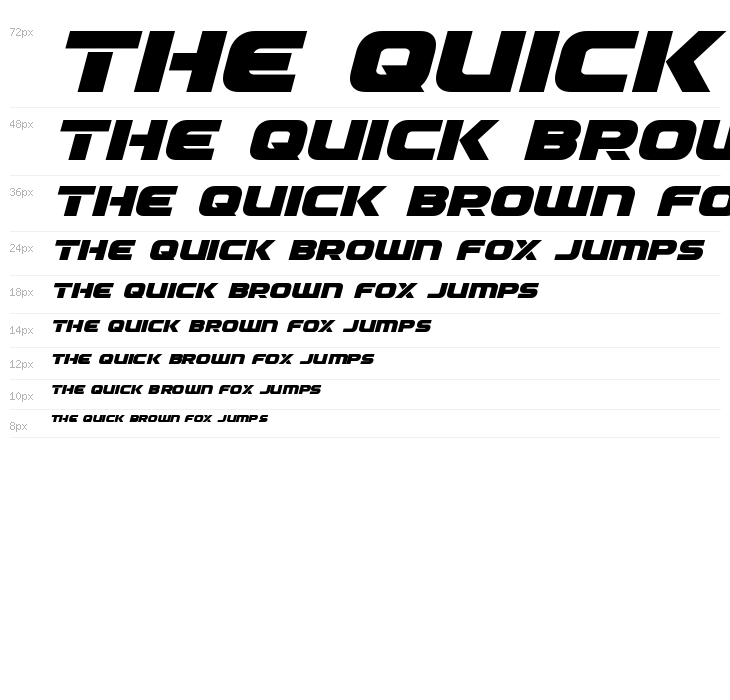 Ozda Expanded Italic Waterfall