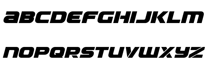Ozda Expanded Italic Font LOWERCASE