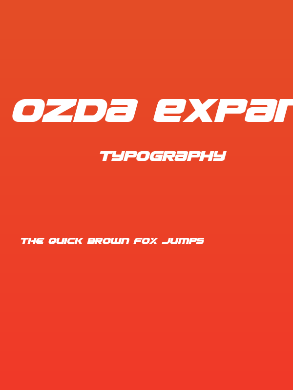 Ozda Expanded Italic Poster
