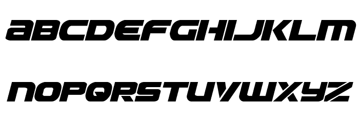 Ozda Expanded Italic Font LOWERCASE
