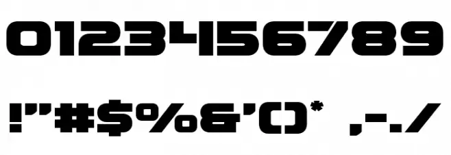 Ozda Expanded Font OTHER CHARS