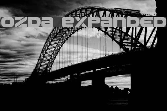 Ozda Expanded Font examples