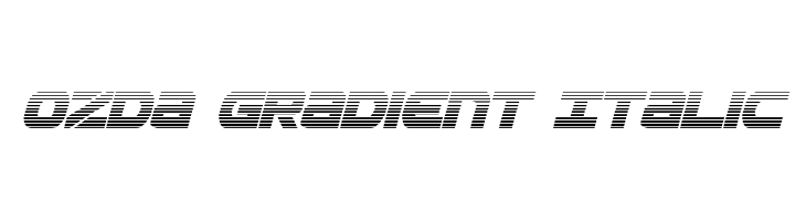 Ozda Gradient Italic Font