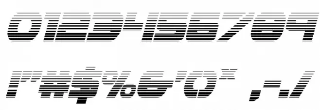 Ozda Gradient Italic Font OTHER CHARS