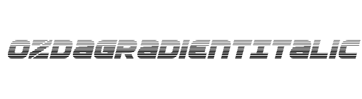 Ozda Gradient Italic  Скачать бесплатные шрифты