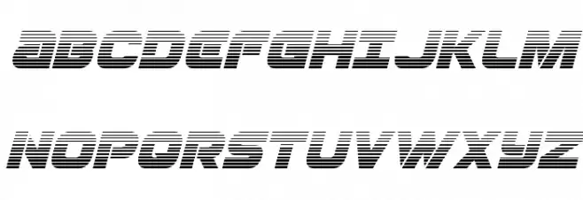 Ozda Gradient Italic Шрифта ВЕРХНИЙ