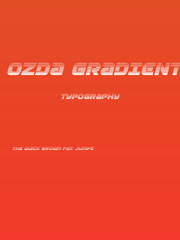 Ozda Gradient Italic Poster