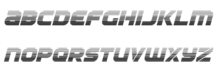 Ozda Gradient Italic Font LOWERCASE